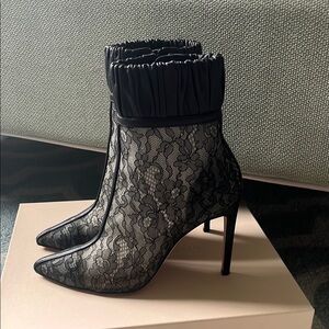 chloe gosselin Black Lace Ankle Boots